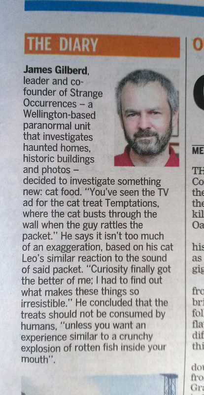 James Gilberd, Temptations cat treat tasting, Dominion Post Capital Day, 16th October 2015