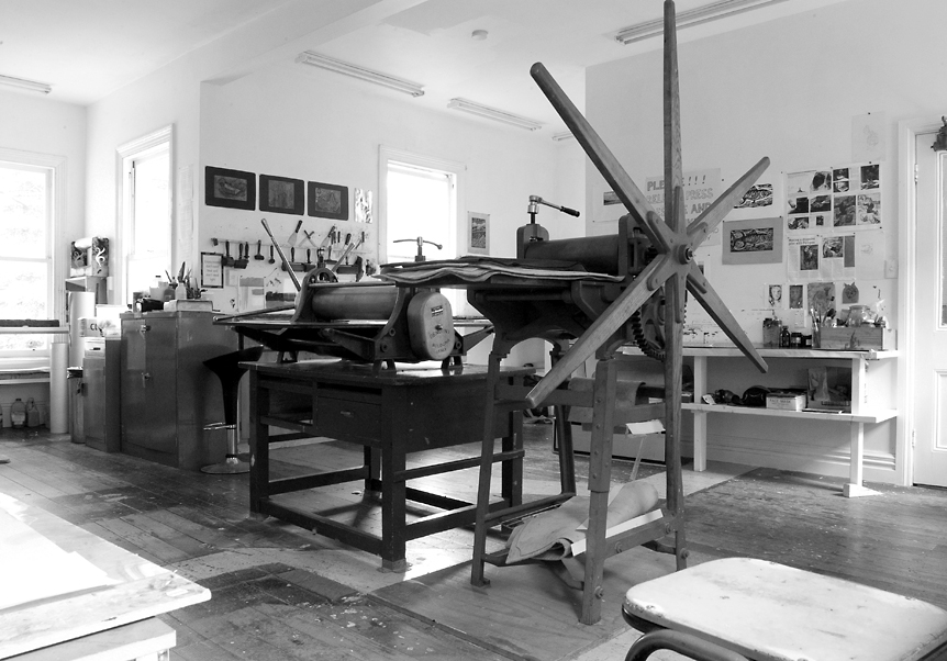 Inverlochy Art School print studio, photo: James Gilberd